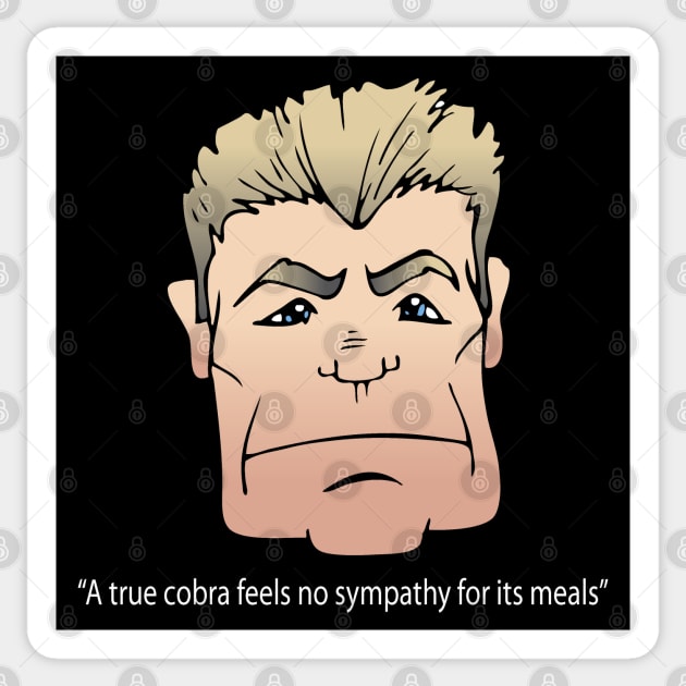 A true Cobra feels no sympathy...... Sticker by Illustratorator